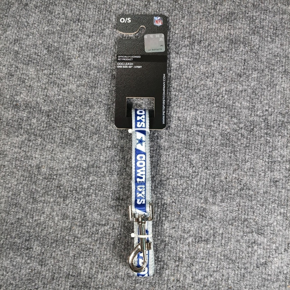 Dallas Cowboys Dog Leash O/S Blue Silver NFL Team Gear Pets First